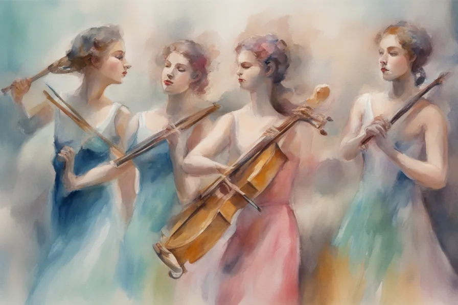 Women musicians playing string instruments - representing the legacy of women in music